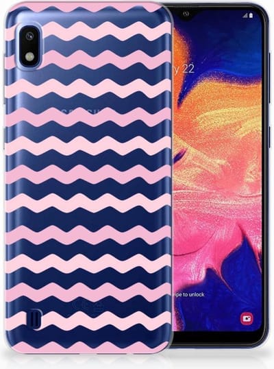 Samsung Galaxy A10 TPU bumper Waves Roze