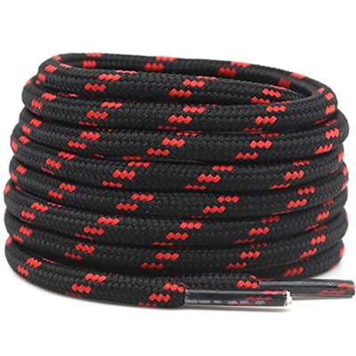 2 Paar Werkschoenen Schoenveters Diameter 4,5 mm Heavy Duty Wandelschoenveters voor Mannen Vrouwen Rond Duitse Trainingsschoenveter 120cm black