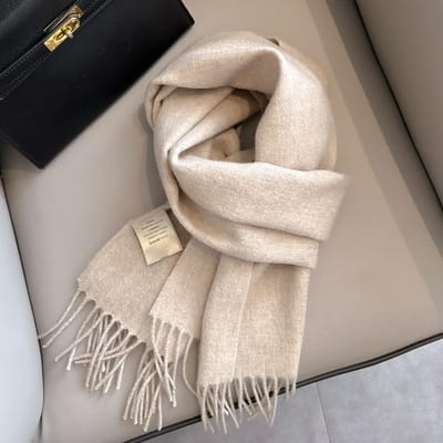 Wol Winter Luxe Kasjmier Dames Effen Sjaal Warme Sjaal En Wikkel Bandana Pashmina Lange Kwastjes Vrouwelijke Foulard Dikke Deken gray