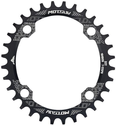 Dailygoods- Kettingblad 32T/34T/38T Ergonomisch - 104BCD - Aluminium - Ovalen Vorm - Verhoogde Grip - Geschikt voor AM/XC Modellen - Fietsblad