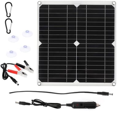 Zonnepaneel - Zonnecellen - Apparaten Opladen - Dubbele USB Poorten - 100W - Zwart