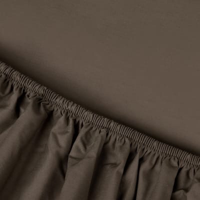 Kayori Puro Hoeslaken Katoen Perkal - 90x200cm - Matrasdikte 35 cm - Hotelkwaliteit - Chocolade