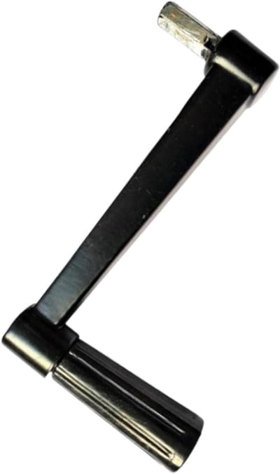 Zwengel voor Rolluik - Draaibank Greep - Bedienen Wasrek - Robuuste Constructie - 14 cm Lengte - Zwart
