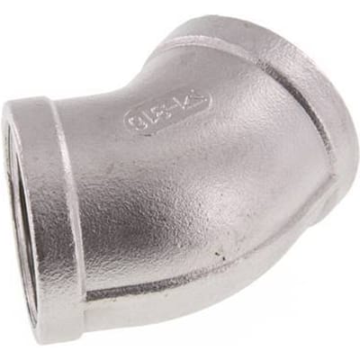 Rp 1 1/2'' RVS L-Fitting 45graden 16 Bar - FL2E-F-SH-112R-45