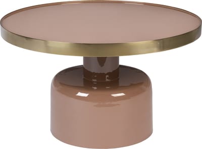 Zuiver Glam Salontafel Rond 60 cm Roze/ Goud