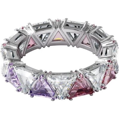 Swarovski Matrix Trapezoïdale Snede Imitatie Kristal 925 Zilveren Ring Damesring 5608531 58 gray