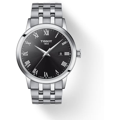 Tissot Roestvrij Staal Zwarte Wijzerplaat Heren Modehorloge T129.410.11.053.00 zwart