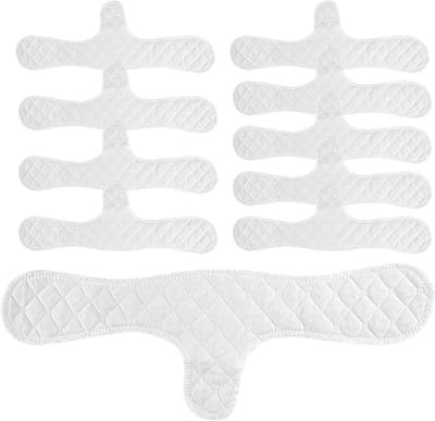 Anti-transpiratie BH-pads - Wasbare BH-beschermers - Zweetmanagement - Ademende katoenmix - 10 stuks - Wit