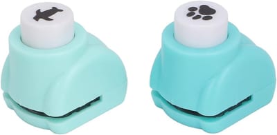 Mini Shape Punch Set - 2 Stuks, Creatieve Papierperforators voor Scrapbooking en Knutselen met Pinguïn en Berenpootvormen