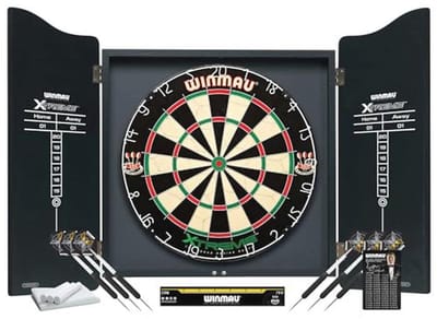 Dartbordenset met Kast en Darts - Professionele Combi-Set voor Dartliefhebbers