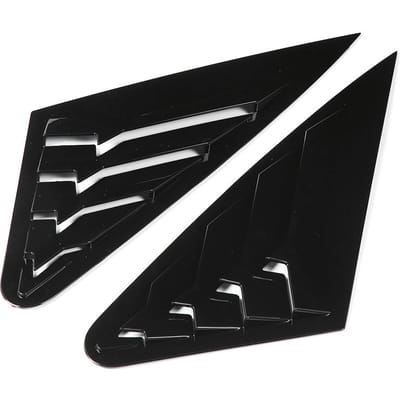 2 Pièces Prise d'Air Latérale de Fenêtre à Lamelles Garniture Modification de Voiture Compatible avec A4 B9 2017 2019 Noir Brillant white