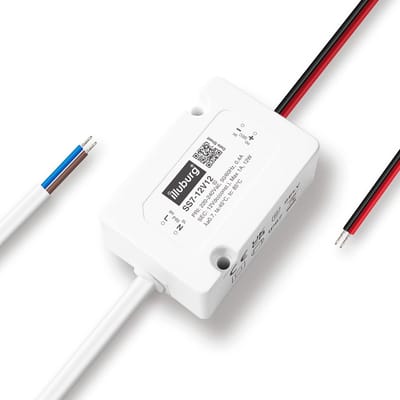 Waterdichte 12V LED-transformator 12W flikkervrij compact IP67