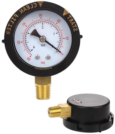 SnelShoppen - 0-60PSI Drukmeter voor Zwembadfilter, Digitale Drukmeter Vervanging, Gemakkelijk te Installeren, Hoogwaardige Materialen voor Zwembad, S