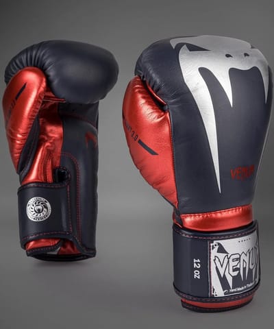 Venum Bokshandschoenen Giant 3.0 Leer Marineblauw Rood - 10 OZ