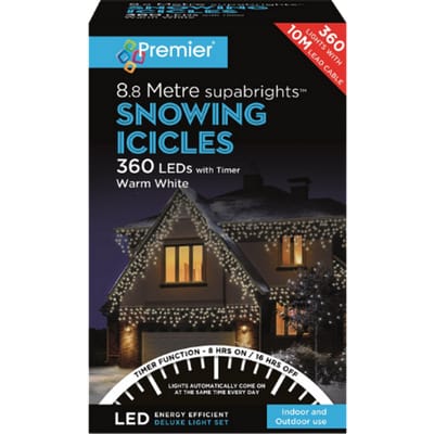Premier 360 LED Lichtketting Sneeuwvlok - 8 8m