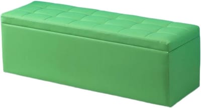 Opbergkist voetenbank - Opbergdoos poef - Ruimte Organiseren - Inklapbaar en stevig - 110x40x40cm - Groen