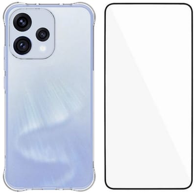 Telestore - Silicone gel transparant hoesje back cover met 1x glas screenprotector - Shock Proof - hoesje geschikt voor Oppo Reno15 5G / Oppo reno 15 5G