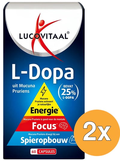 2x Lucovitaal L-Dopa Mucana Pruriens (60 capsules)