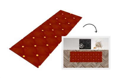 Keukenloper - Loper keuken - Patronen - Kerst - Goud - Stippen - 150x50 cm - Keukenloper vinyl