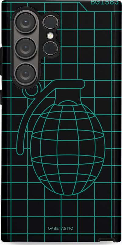 Casetastic Hoesje Geschikt voor Samsung S23 Ultra - Stijlvolle Beschermende Duo-layer Case - Retro bom