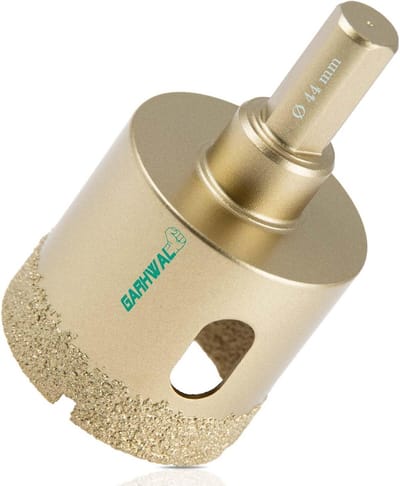 Diamant Tegelboor - Gatenzaag Kroonboor - Installatie Boren - Vacuüm Soldeertechnologie - Ø 44 mm - Zilver