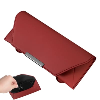 1 stuk - Zonnebril Houder - zonneklep - voor zonneklep in auto, SUV - rood - 18×7.5×5cm