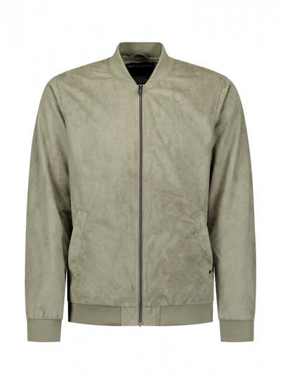 No Excess Jacket short fake suede light moss