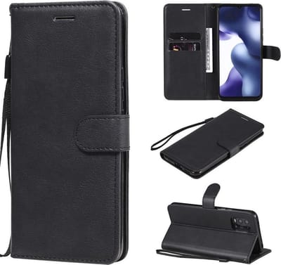 Coverup Hoesje - Geschikt voor Xiaomi Mi 10 Lite Hoesje - Coverup Book Case - Zwart