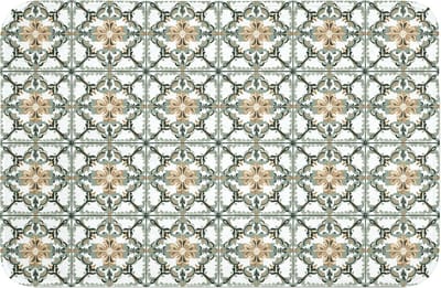 Badmat 60x40 cm - Antislip - Floraal - Verweerd - Keurrijk - Badmatten voor badkamer - Badkamermat - Douchemat - Badkamer mat