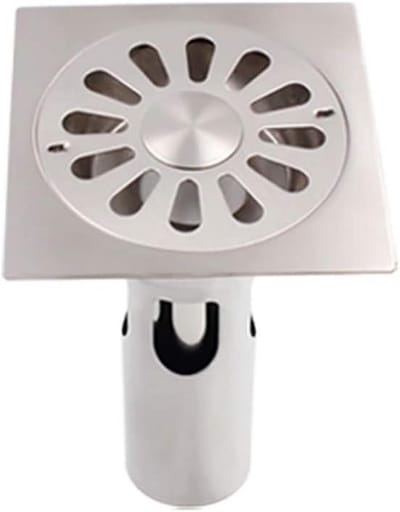 Vierkante Vloerput RVS 120x120mm Zware Afvoer voor Douche en Keuken