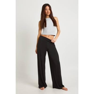 boohoo Dames Tall Jersey Wijde Pijpen Pyjama Broek 2-Pack | Maat: 18