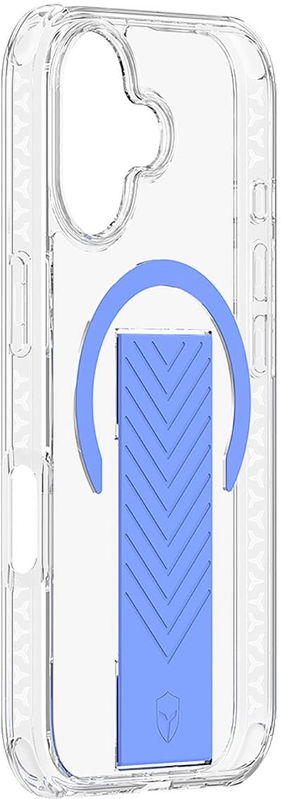Force Case, Hoesje geschikt voor iPhone 16 - MagSafe Compatibel AIR Grip 3m & Schouderriem Bevestiging, Transparant