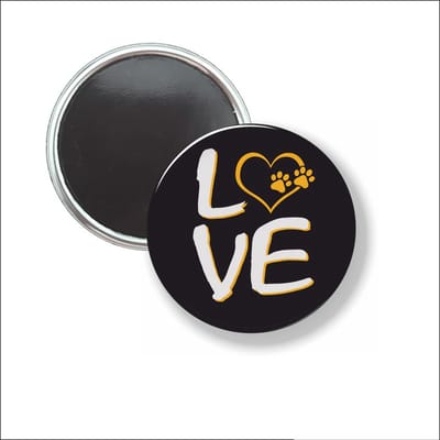 Button Met Magneet 58 MM - Love Honden - NIET VOOR KLEDING
