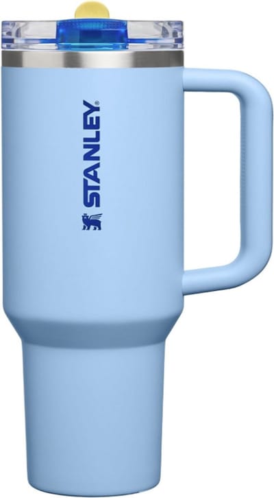 STANLEY Quencher ProTour Flip Straw Tumbler 1.2L (Cornflower Admiral Blue) - Lekvrije Drinkbeker met Rietje & Handvat – RVS Geïsoleerd – BPA-vrij – Cupholder Geschikt