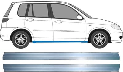 Reparatie dorpel voor Mazda 2 2003-2007 / Links + Rechts / Set