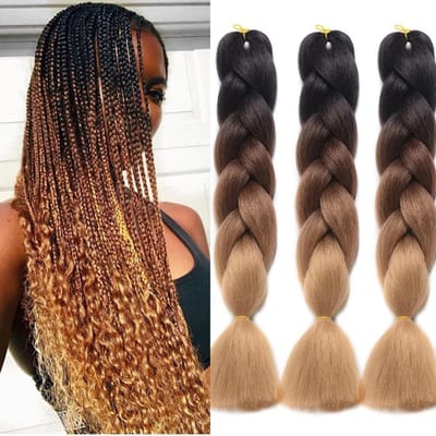 Vooruitgerekt Synthetisch Vlechthaar 24 Inch 3x Bundels voor Braids