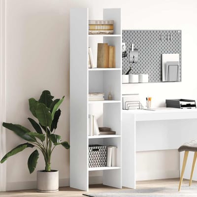 vidaXL - Boekenkast - 40x35x180 - cm - bewerkt - hout - wit