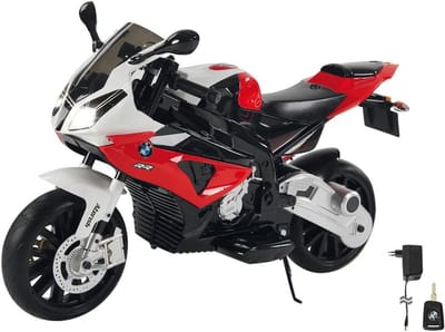 Elektrische Kinder Motorfiets Rood 12V met Afneembare Zijwielen en Geluidseffecten