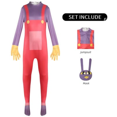 Het Verbazingwekkende Digitale Circus Pomni Cosplay Kostuum de freak circus Jax Karnaval Uniform Caine Halloween Kostuums Maskerade Spel 150 pink