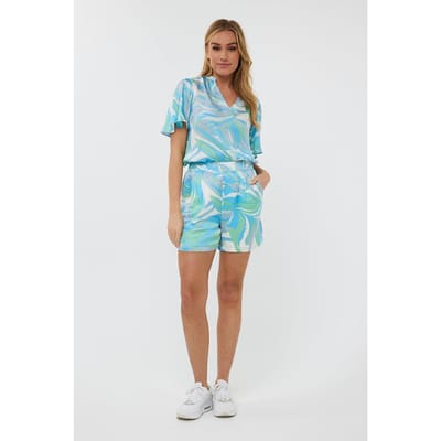 EsQualo Blouse Electric Waves Print Größe: 34 | Blusen Outlet | Damen