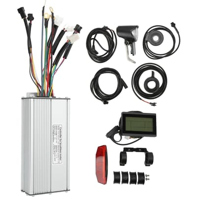 Kit de Conversion Vélo Électrique Compteur LCD3 Système de Contrôle Sinusoïdal 30A pour Moteur 48V 1000W gray