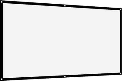 Projectiescherm - Wit projectievlak - Binnen en buiten - Niet-vouwbaar polyester - 100 inch 16:9 - Wit