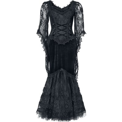 Sinister Gothic - Gothic Maxi-jurk - Longdress - XS tot XXL - voor Vrouwen - zwart