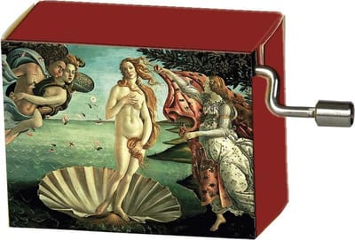 Muziekdoosje kunstenaars Boticelli – Birth of Venus Arabesque
