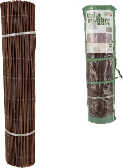 Wilgenmat op rol – hoogte 180 cm lengte 300 cm – Tuinafscheiding – Donkerbruin – Wilgenrol – Hek van Wilg – 300x180cm