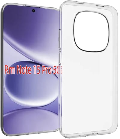 MobyDefend Hoesje - Geschikt voor Xiaomi Redmi Note 15 Pro 5G - Transparante TPU Backcover - Volledig Doorzichtig