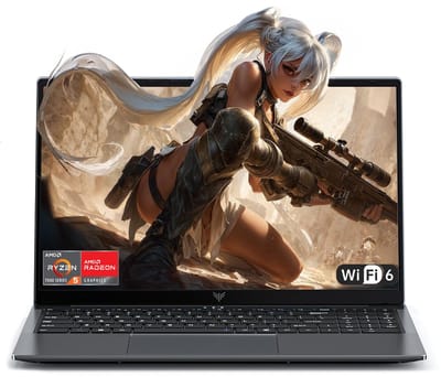 ACEMAGIC LX15Pro Gaming Laptop – 15,6 Zoll FHD Display - AMD Ryzen 5 7430U Prozessor - tot 4,3 GHz - 16 GB RAM LPDDR4 512 GB SSD - Grijs