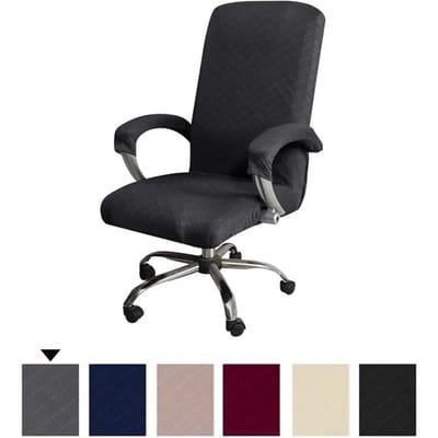 Stretch Bureaustoelhoes Waterafstotend Computerstoelen Hoes Zitkussen Gaming Fauteuil Slipcovers met Armleuninghoezen 2 Maten L With Armrest cover