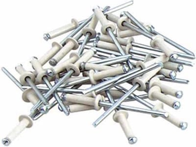 Rivets aveugles rivets pop blanc de plaque d'immatriculation 4x16mm pour moto