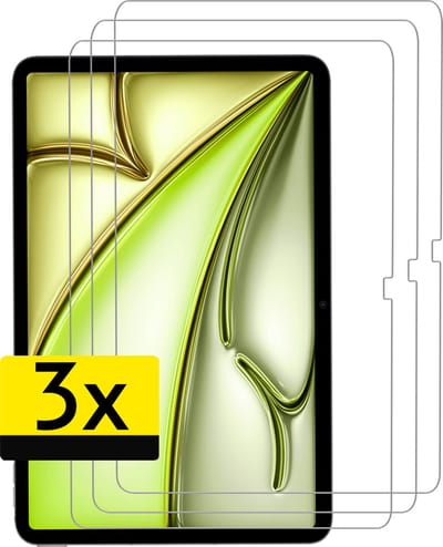 Screenprotector - Geschikt voor Apple iPad Air (2024/2025/2026) - 11 inch - 3 Stuks - Extra Sterk - Beschermglas - Gehard Glas - Tempered Glass - Screen Protector
